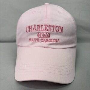 Prairie Mountain Hat Charleston SC Unisex OSFM Pink Embroidered Cotton Cap